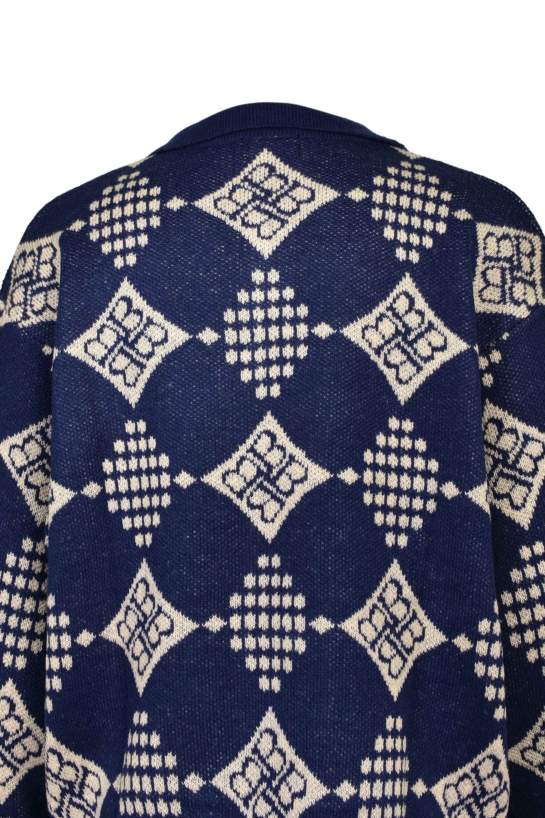 DIAMOND KNIT POLO SHIRT / NVY