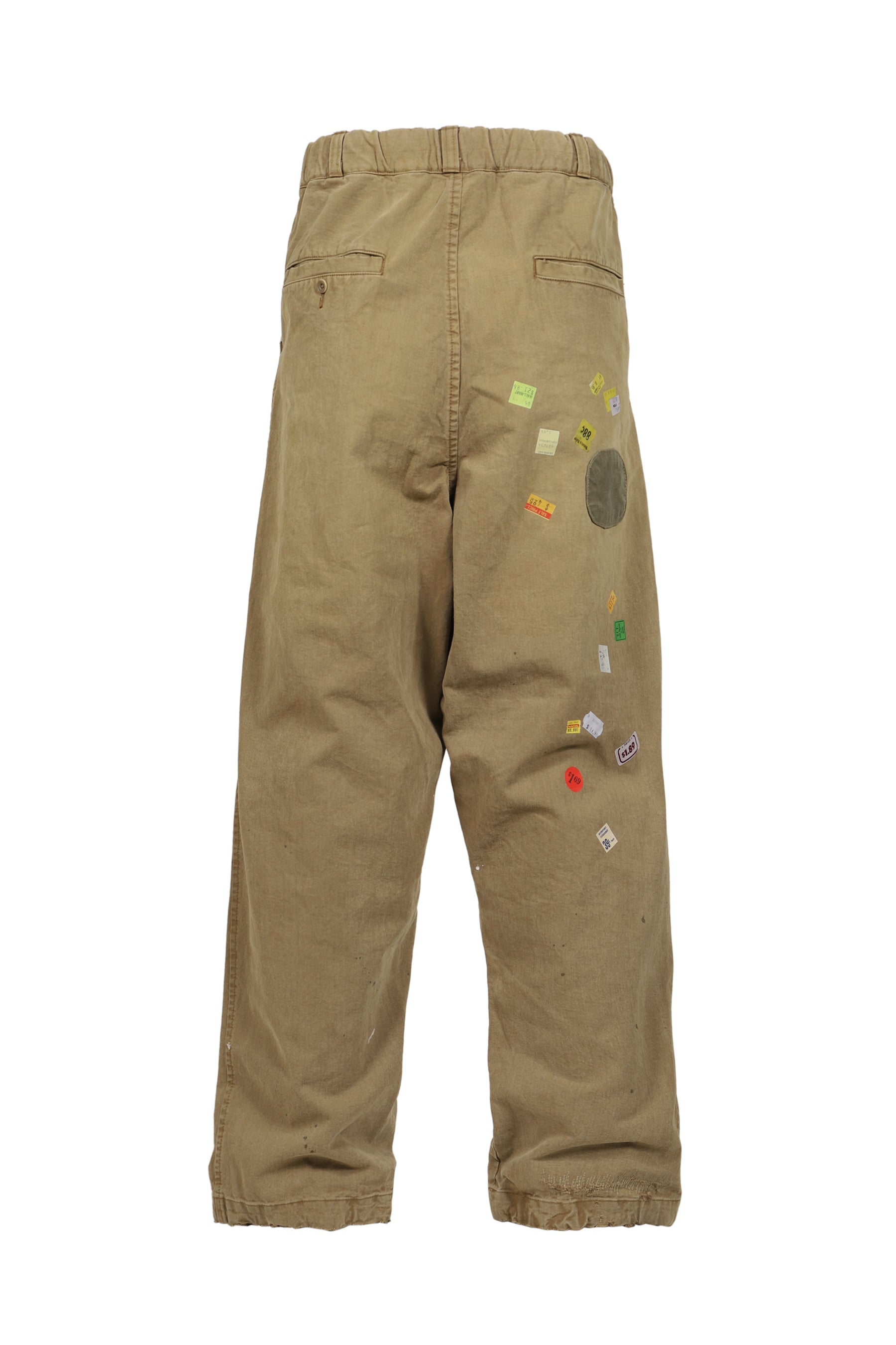 PRICE STICKER REPAIRED PANTS / KHA