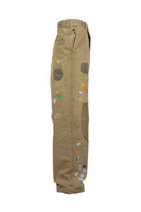 PRICE STICKER REPAIRED PANTS / KHA