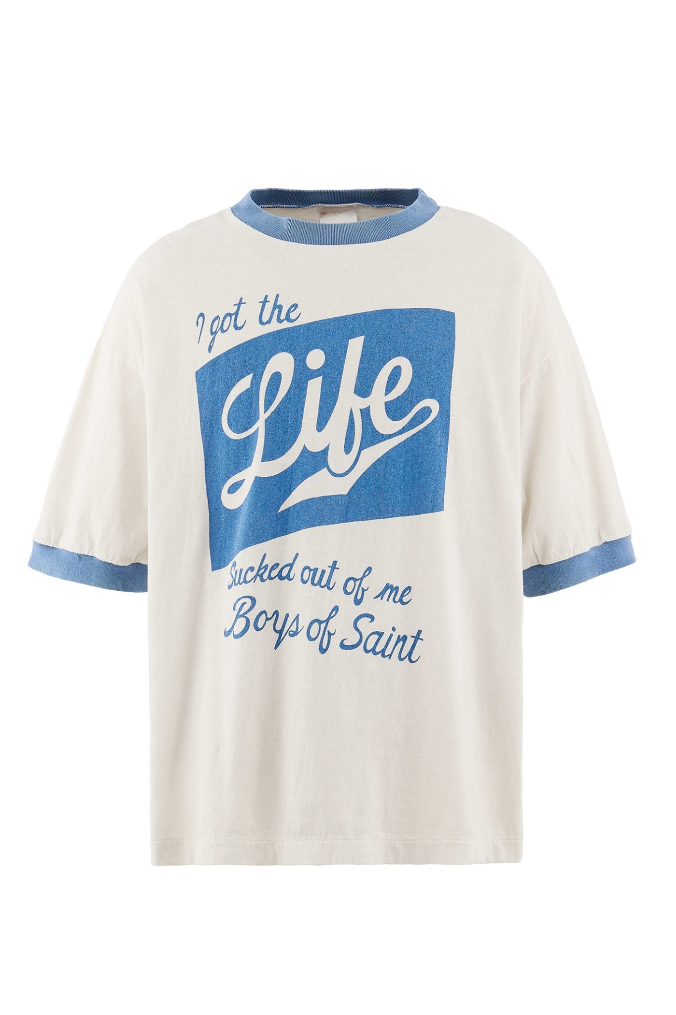 BOS_SS T-SHIRT/RINGER TEE / WHT