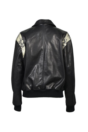 BONES STUDDED OS BOMBER / BLK