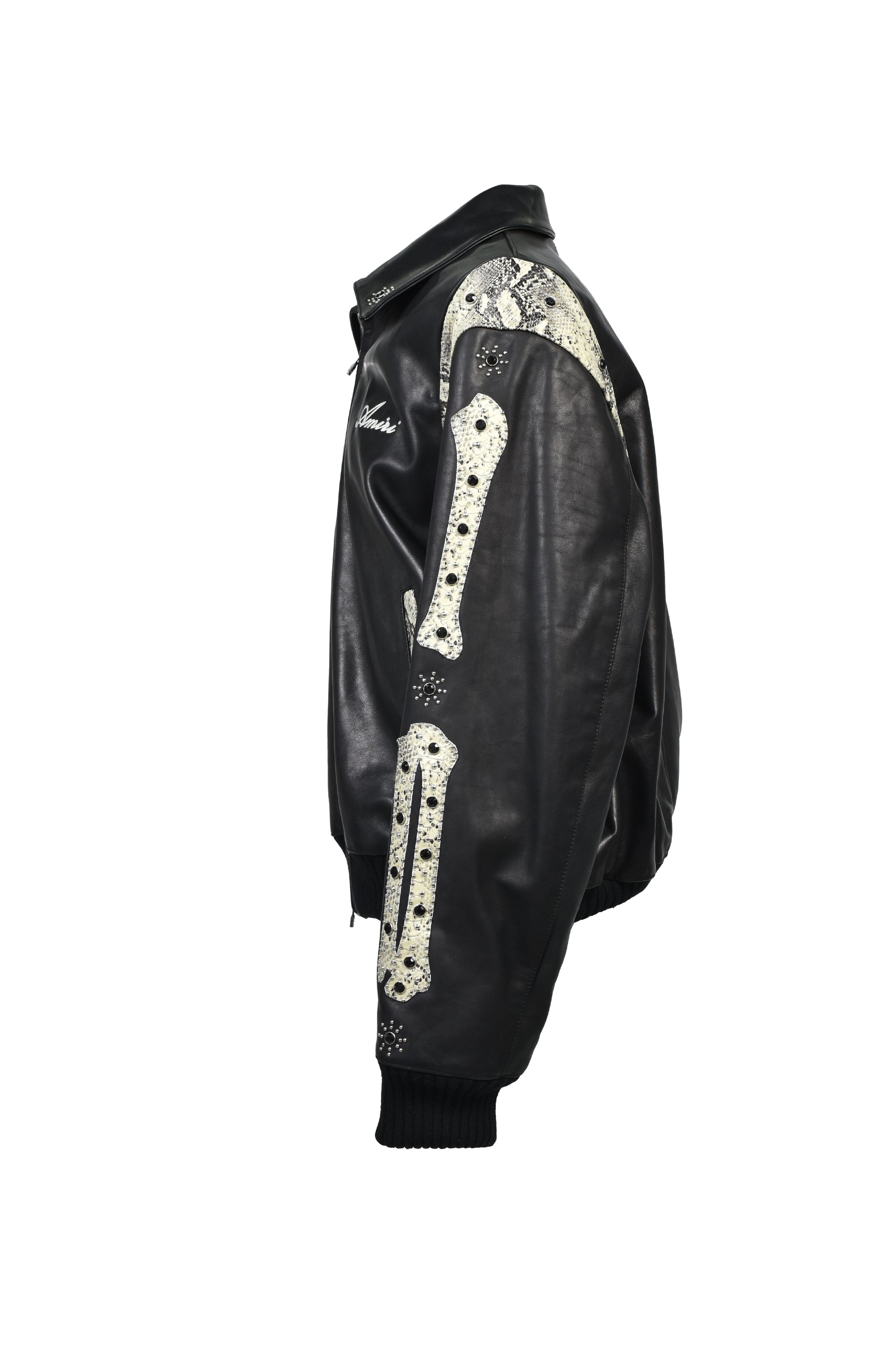 BONES STUDDED OS BOMBER / BLK