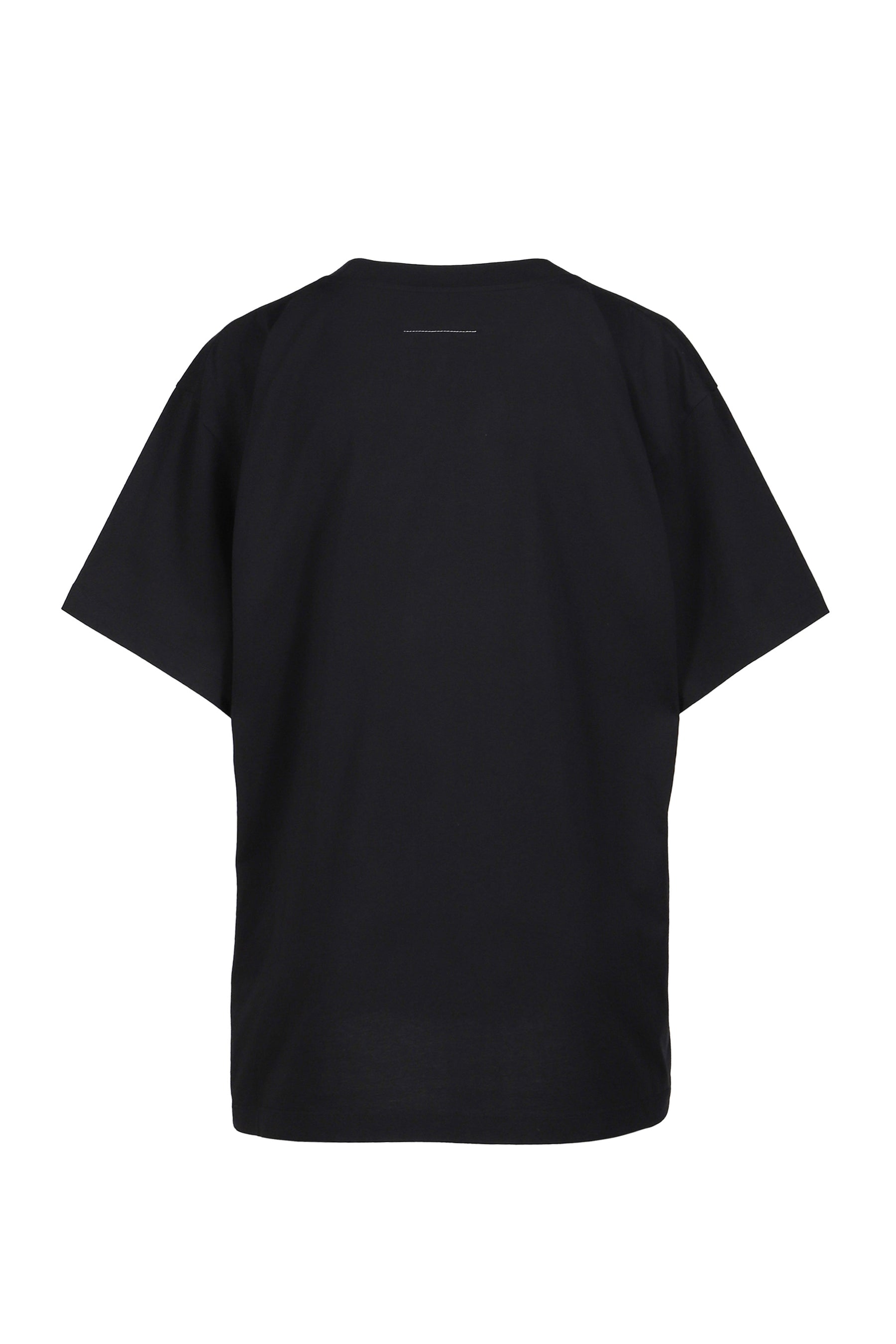MM6 MAISON MARGIELA ボウ Tシャツ MM6 Maison Margiela: ブラック Library Stamp Tシャツ | SSENSE 日本
