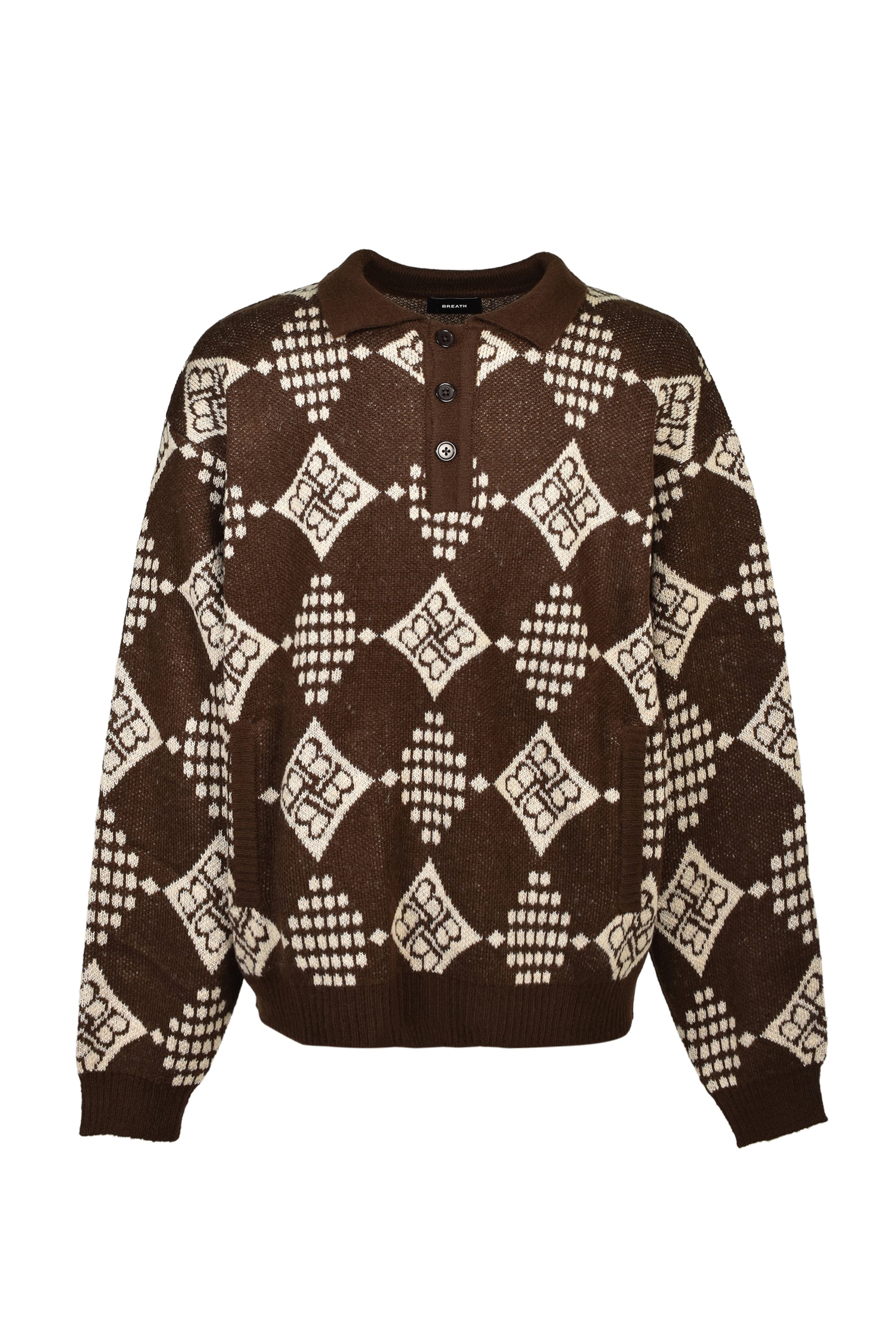 DIAMOND KNIT POLO SHIRT / BRW