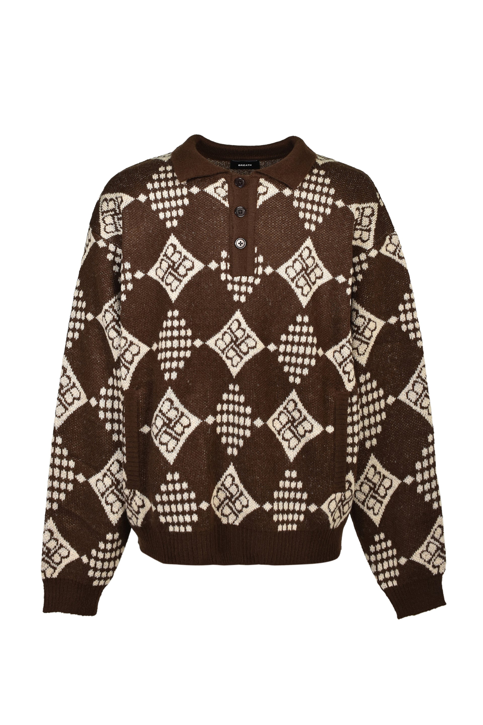 DIAMOND KNIT POLO SHIRT / BRW