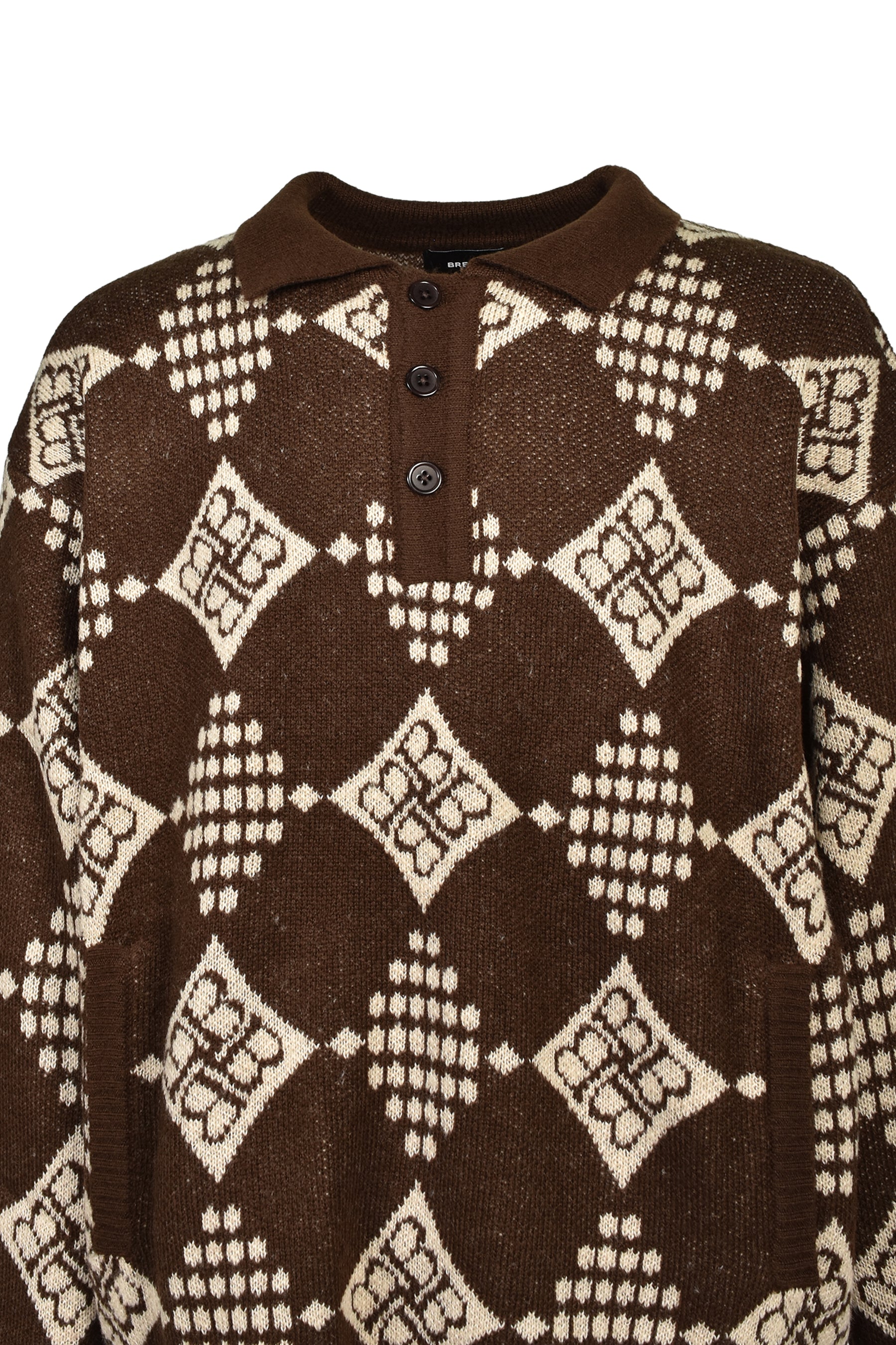 DIAMOND KNIT POLO SHIRT / BRW