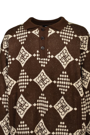 DIAMOND KNIT POLO SHIRT / BRW