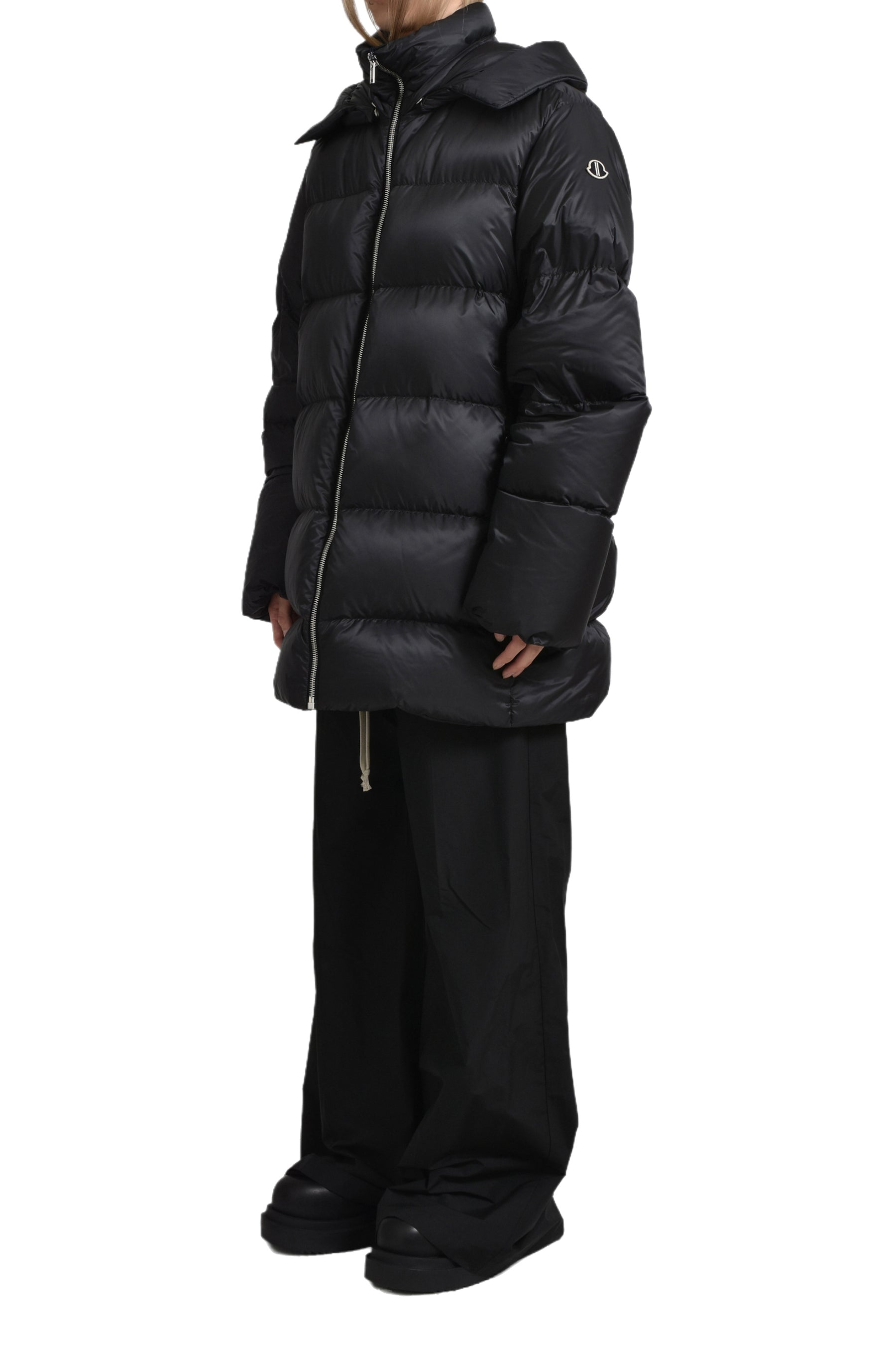 HOODED CYCLOPIC COAT / BLK