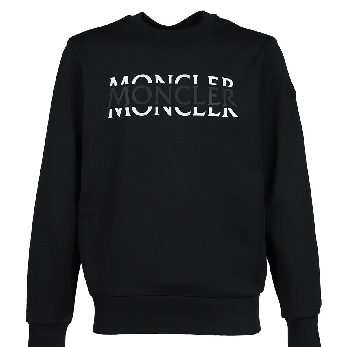 MONCLER Moncler SS26 FRONT LOGO CREWNECK / 999 BLK - NUBIAN