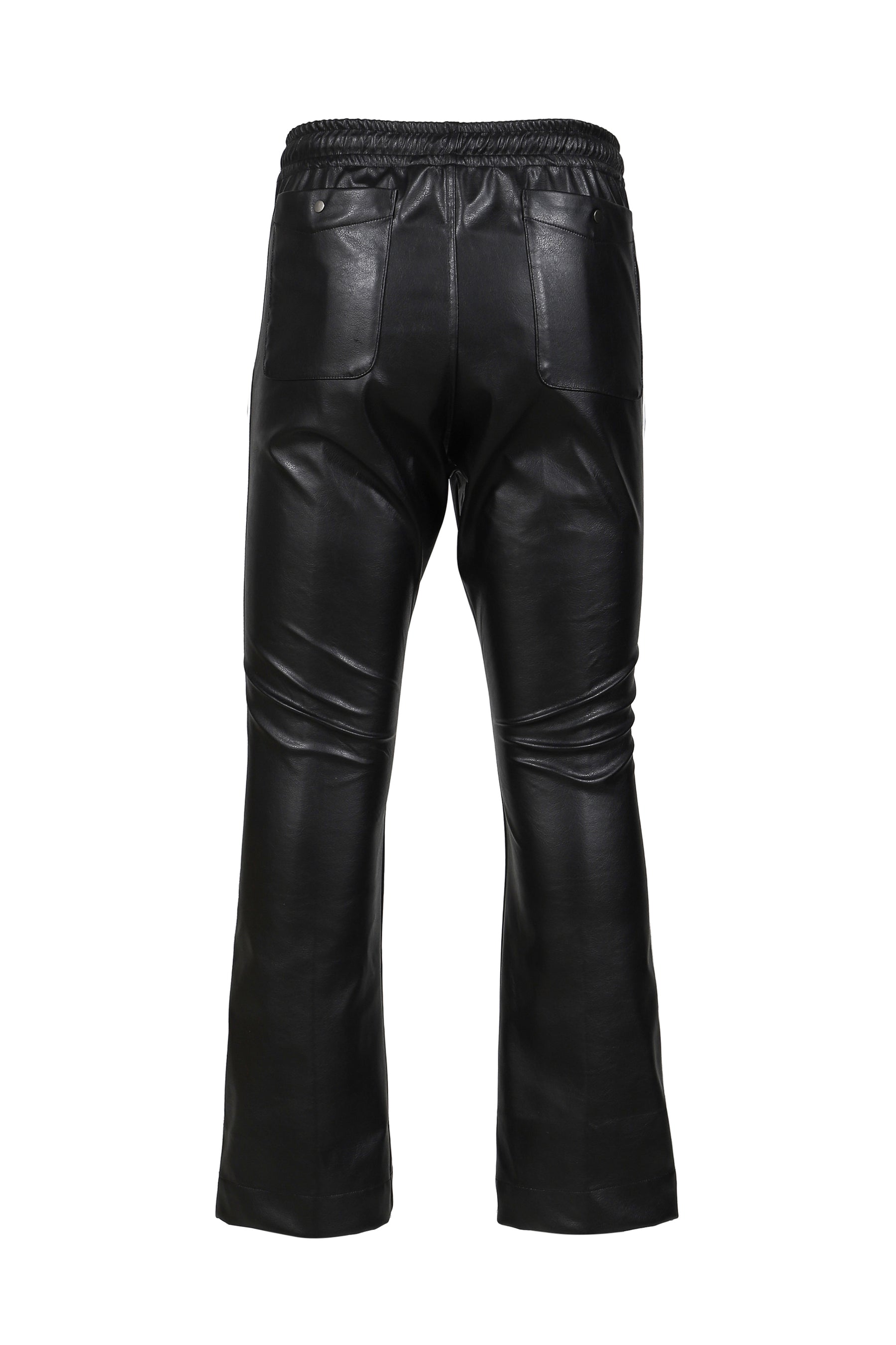 PIPING COWBOY PANT - SYNTHETIC LEATHER (EXCLUSIVE) / BLK