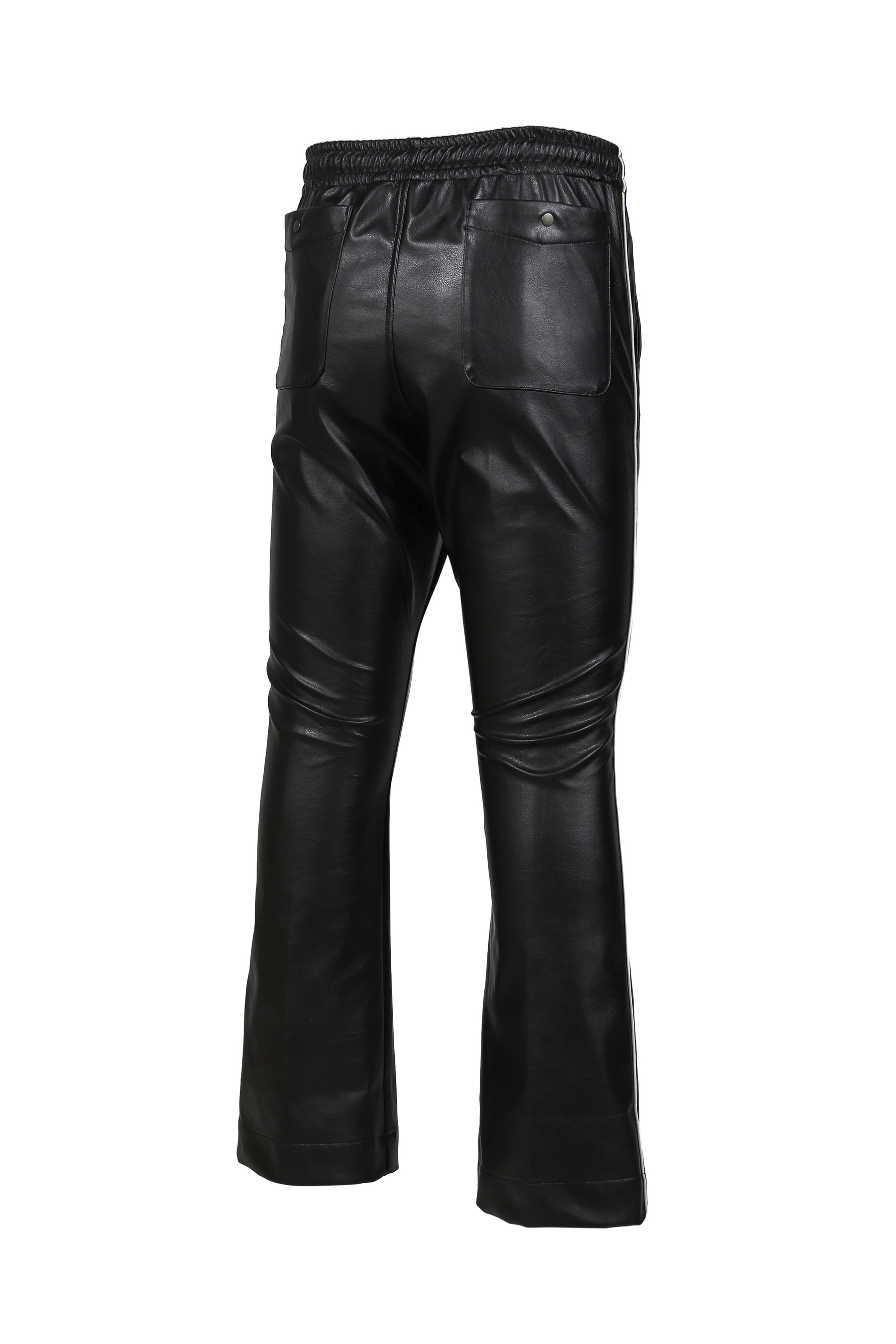 PIPING COWBOY PANT - SYNTHETIC LEATHER (EXCLUSIVE) / BLK