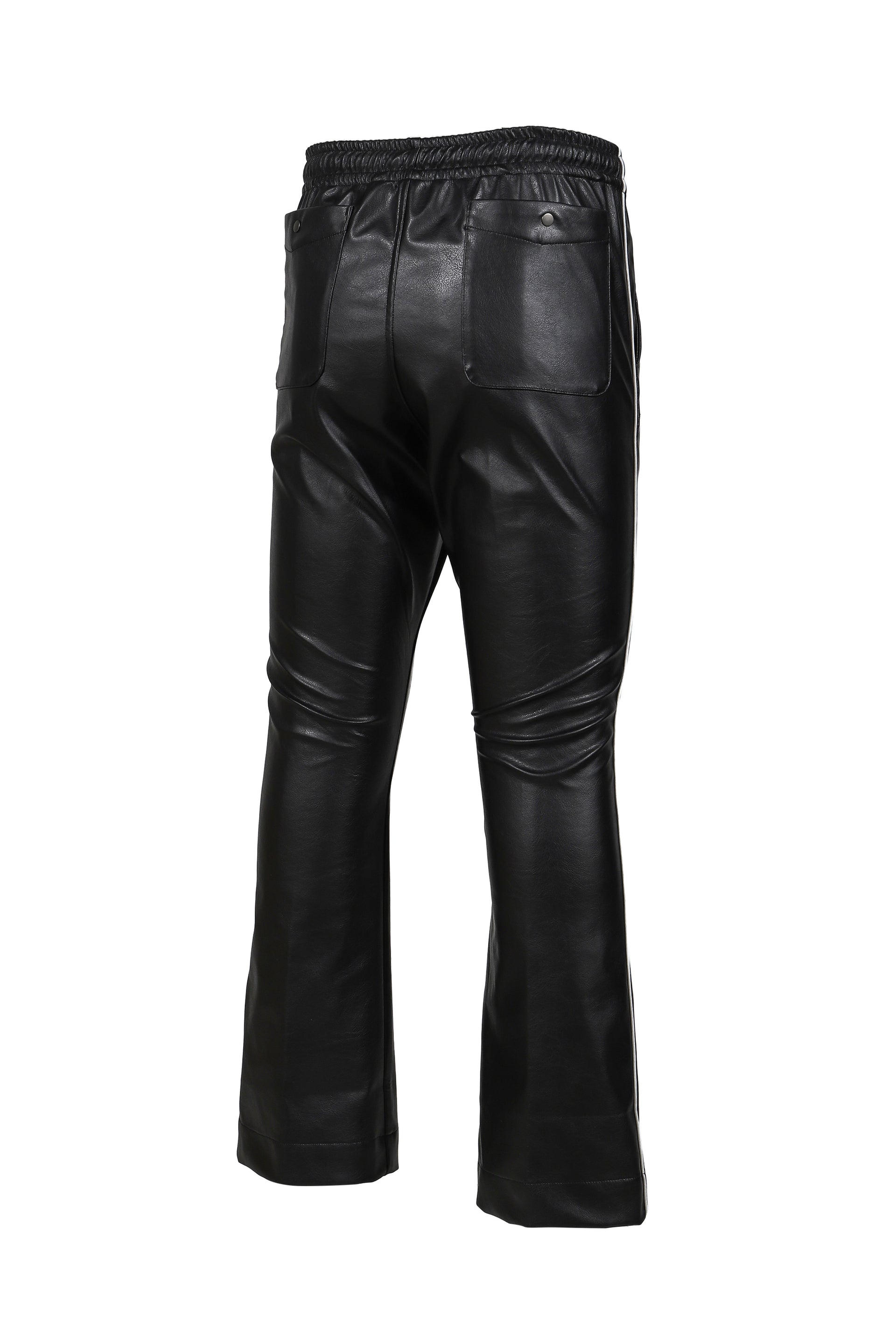 PIPING COWBOY PANT - SYNTHETIC LEATHER (EXCLUSIVE) / BLK