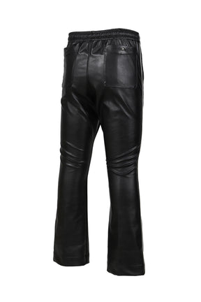 PIPING COWBOY PANT - SYNTHETIC LEATHER (EXCLUSIVE) / BLK
