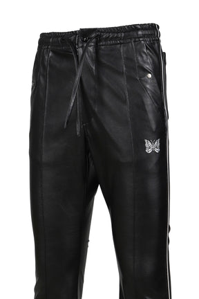 PIPING COWBOY PANT - SYNTHETIC LEATHER (EXCLUSIVE) / BLK