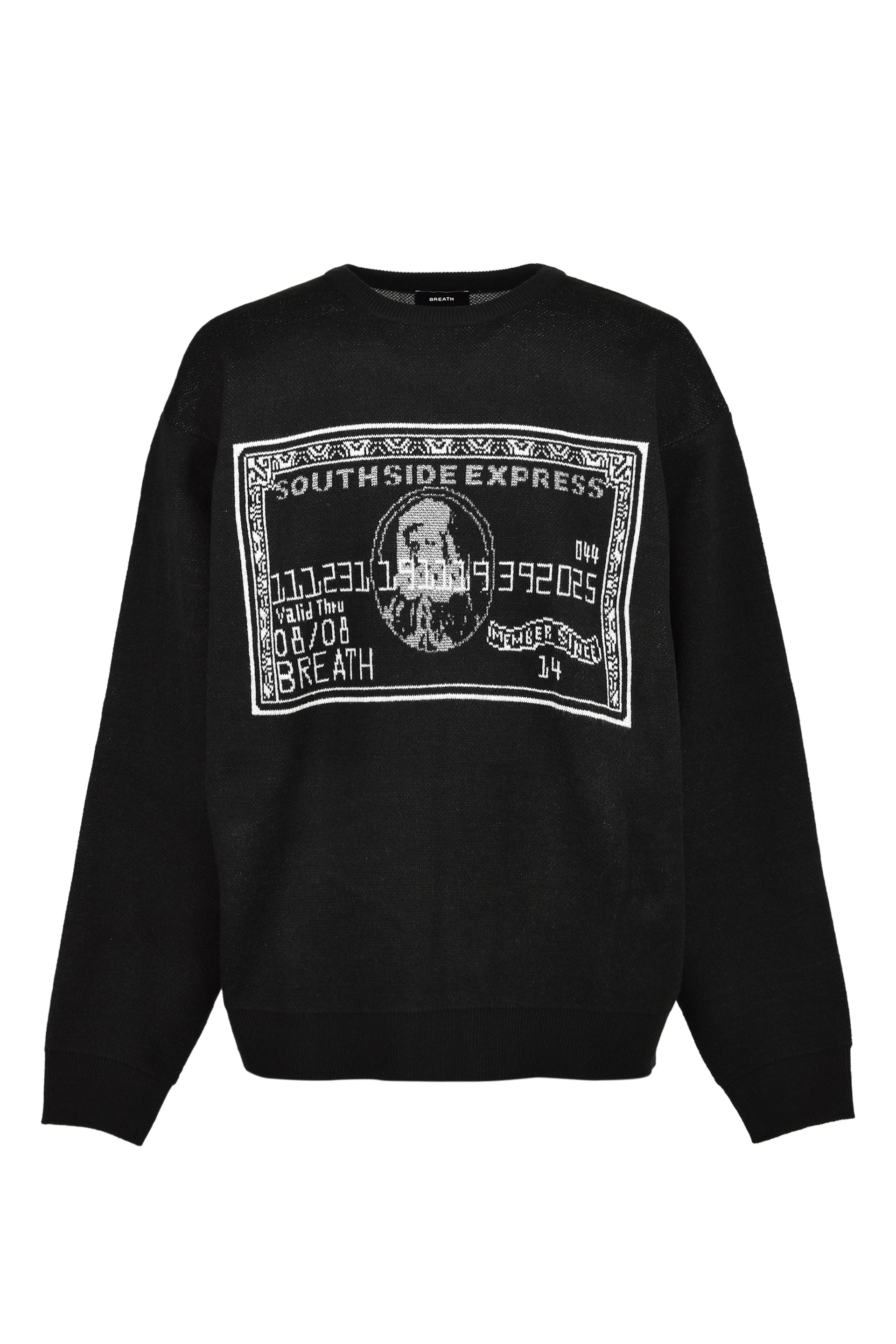 BLACK CARD CREW KNIT / BLK