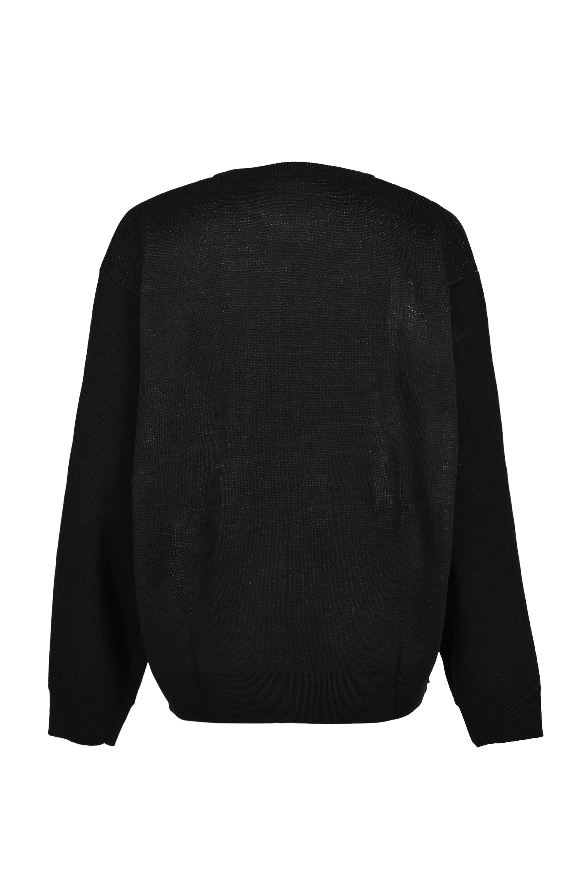 BLACK CARD CREW KNIT / BLK