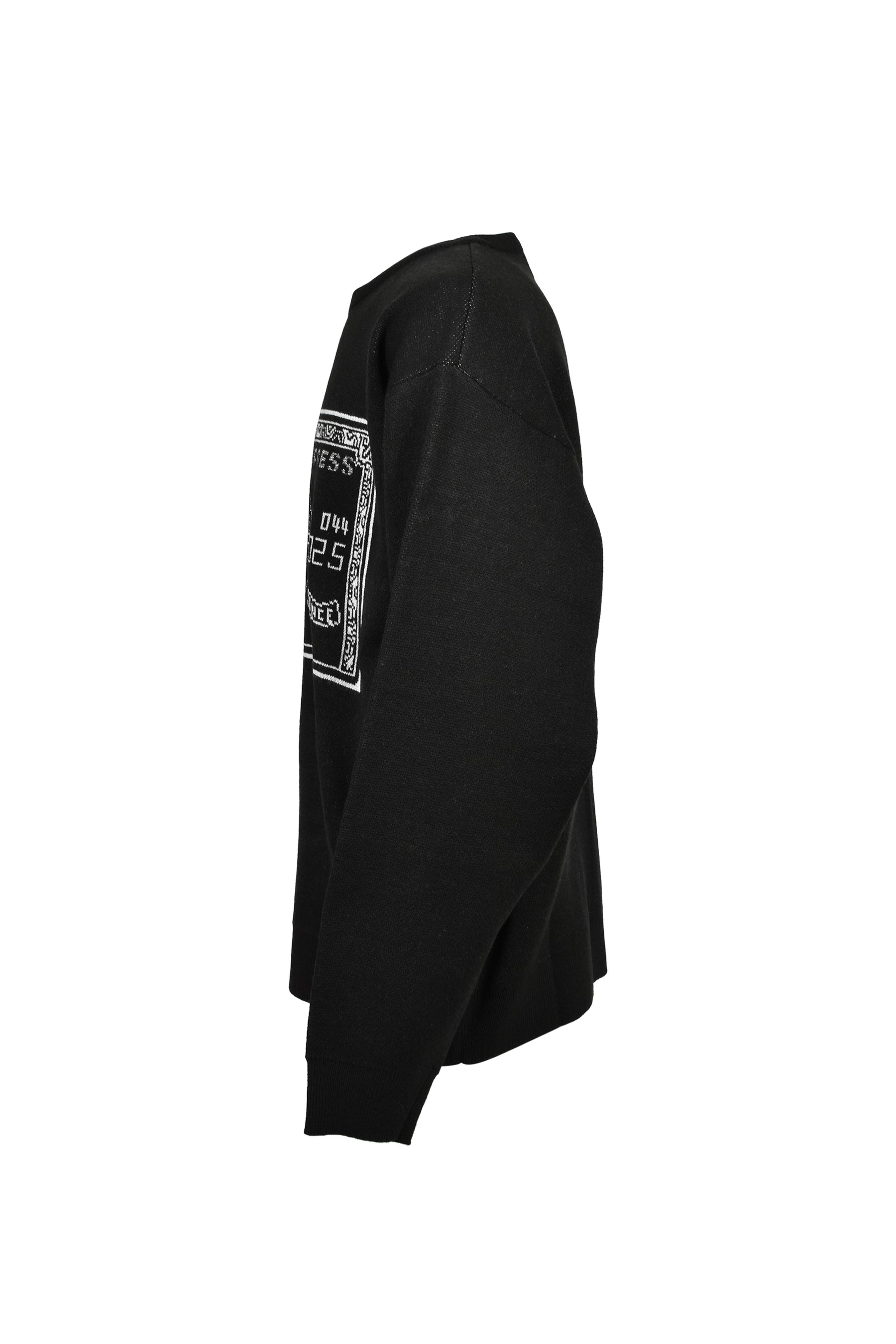 BLACK CARD CREW KNIT / BLK