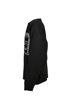BLACK CARD CREW KNIT / BLK