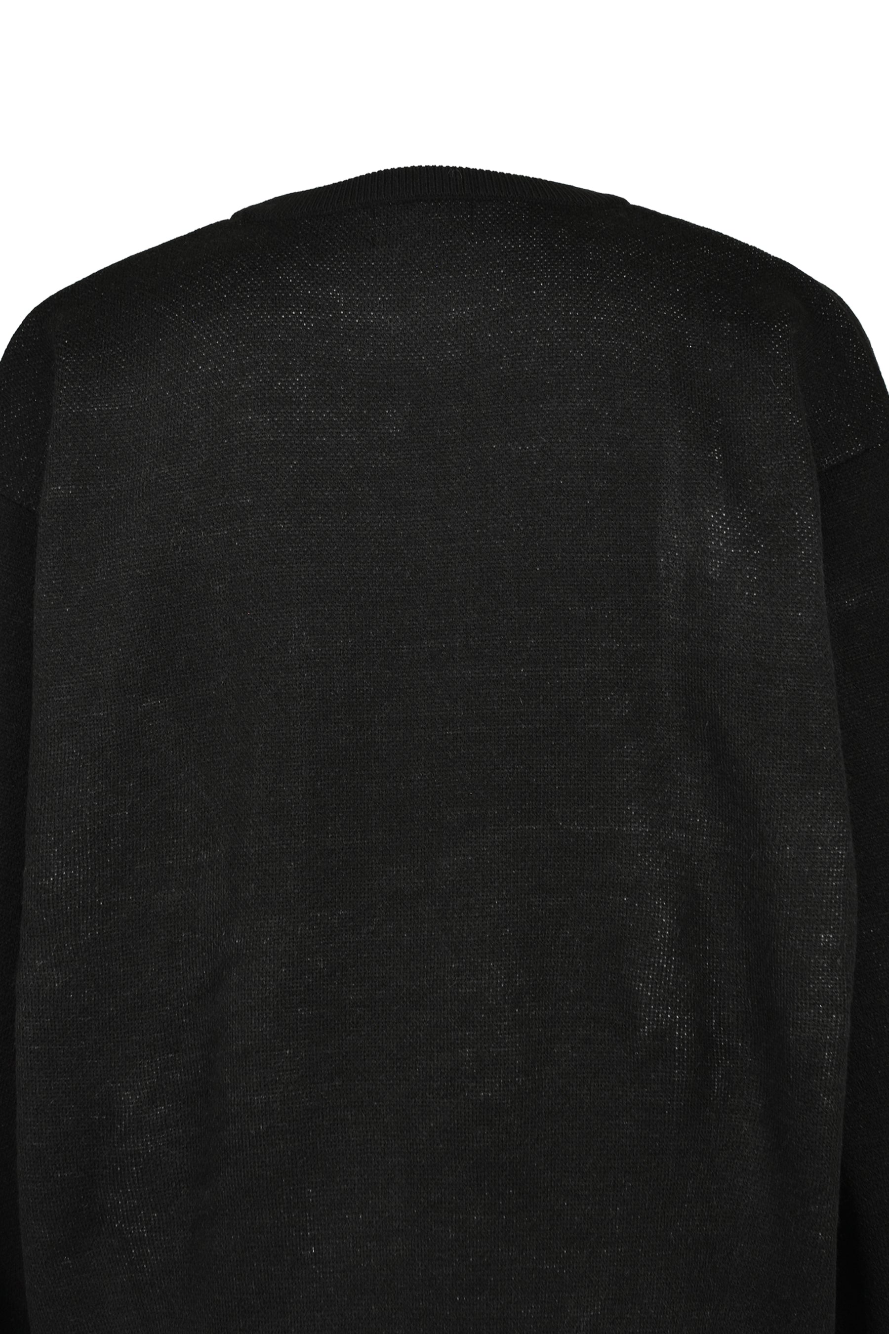 BLACK CARD CREW KNIT / BLK