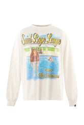 BAPE_LS T-SHIRT/POOL / WHT