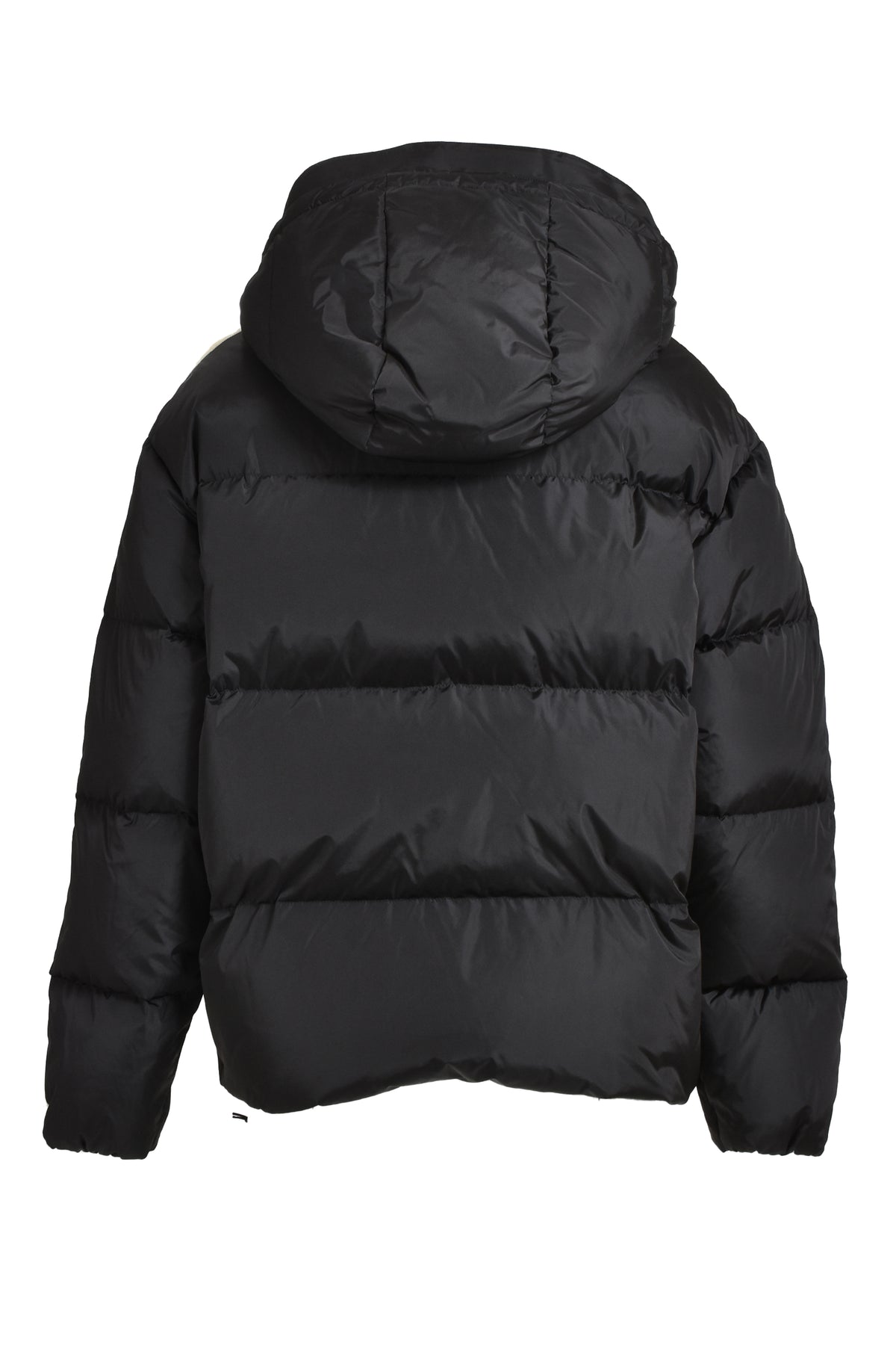 HOODED TRACK DOWN JKT / BLK OFF WHT