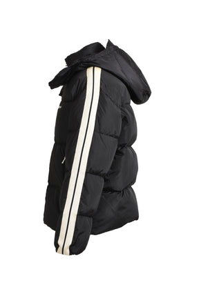 HOODED TRACK DOWN JKT / BLK OFF WHT