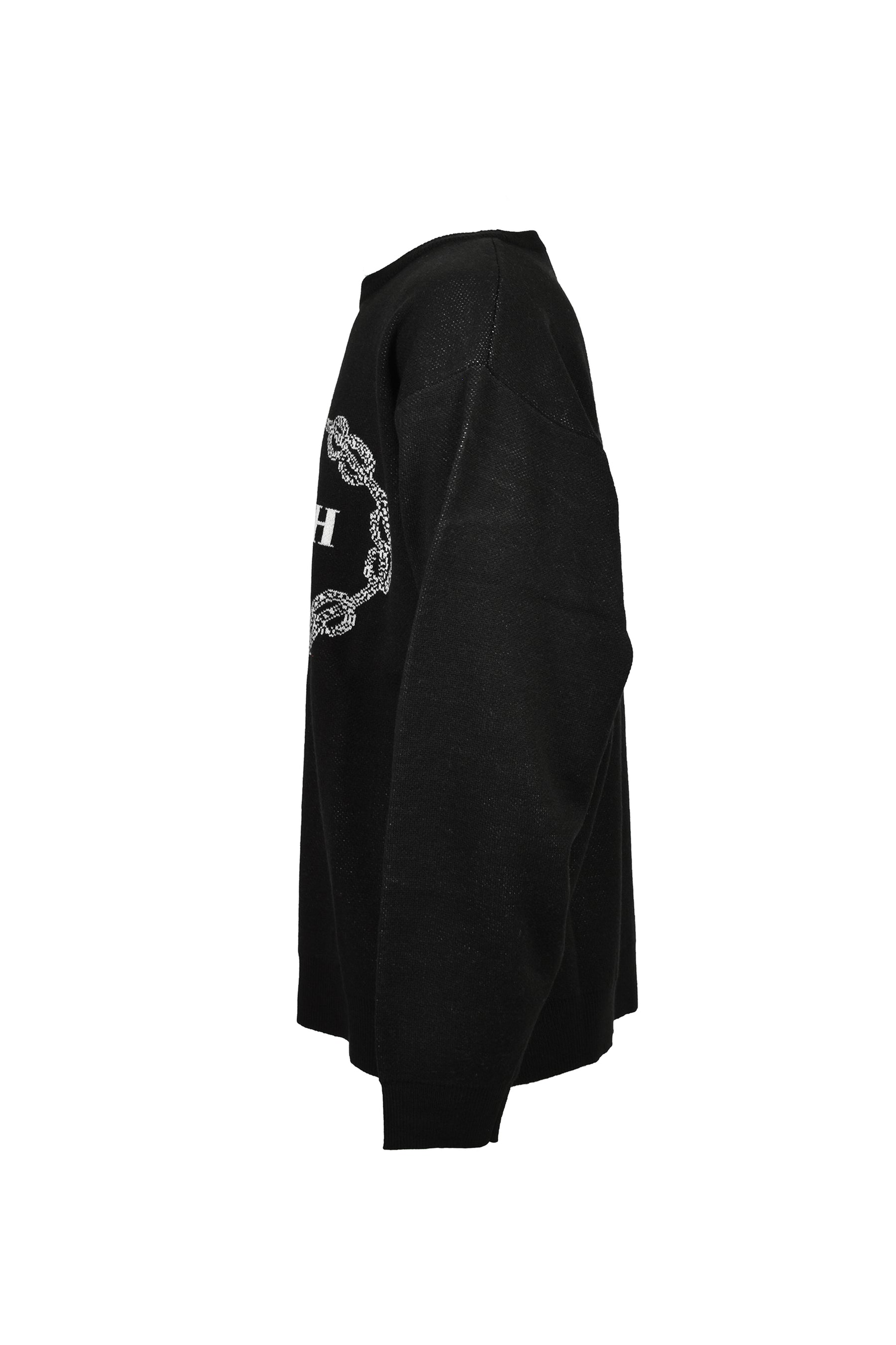 ROYAL EMBLEM CREW KNIT / BLK