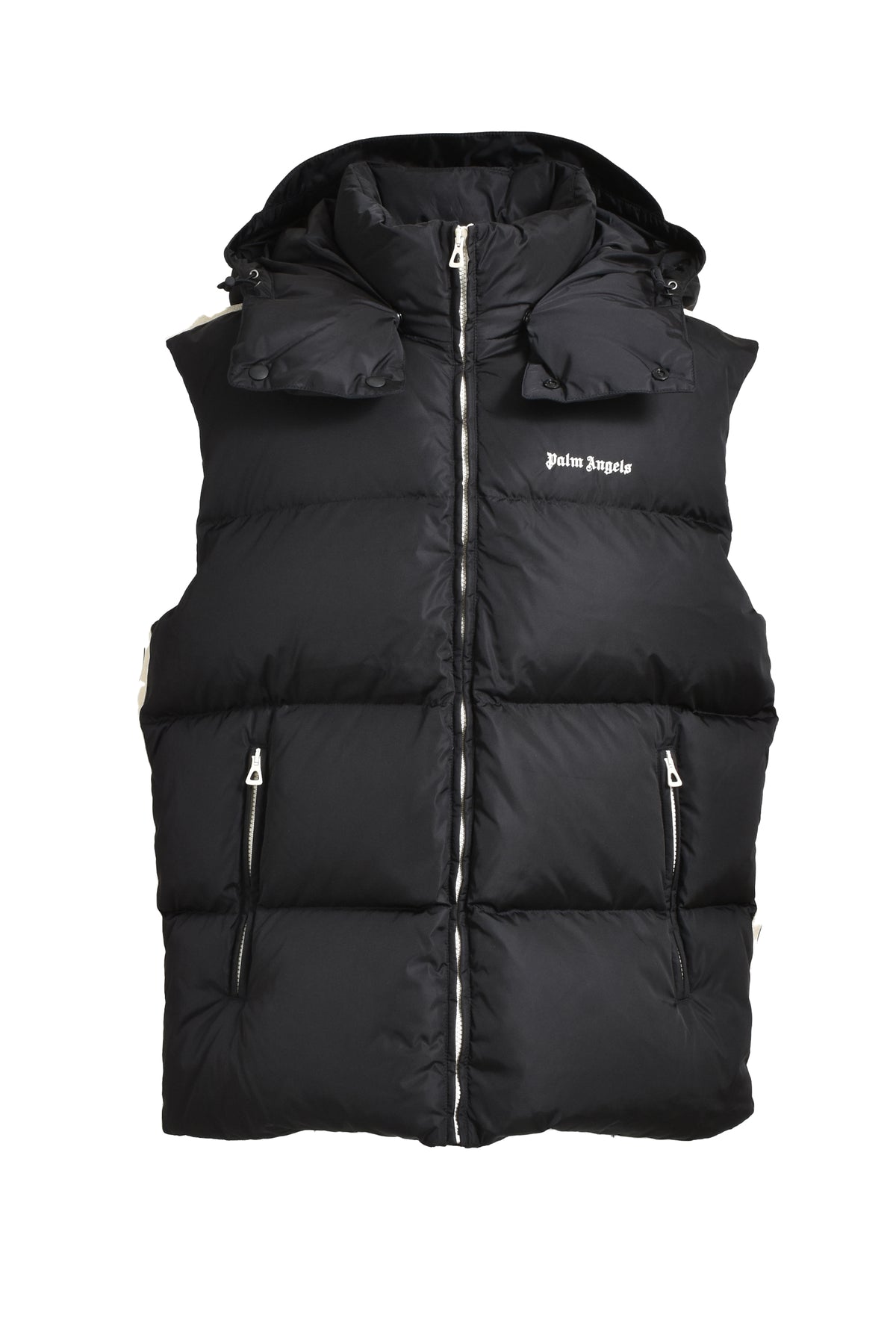 CLASSIC TRACK HOODY DOWN VEST / BLK OFF WHT