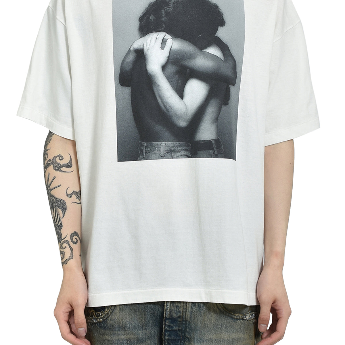 SAINT Mxxxxxx セントマイケル　RobertMapplethorpe SAINT Mxxxxxx × Robert Mapplethorpe SS25 MT_SS TEE/EMBRACE / WHT