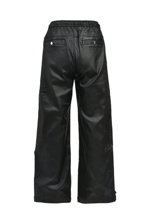 NEW RICH SIDE BUTTON JERSEY PANTS / BLK