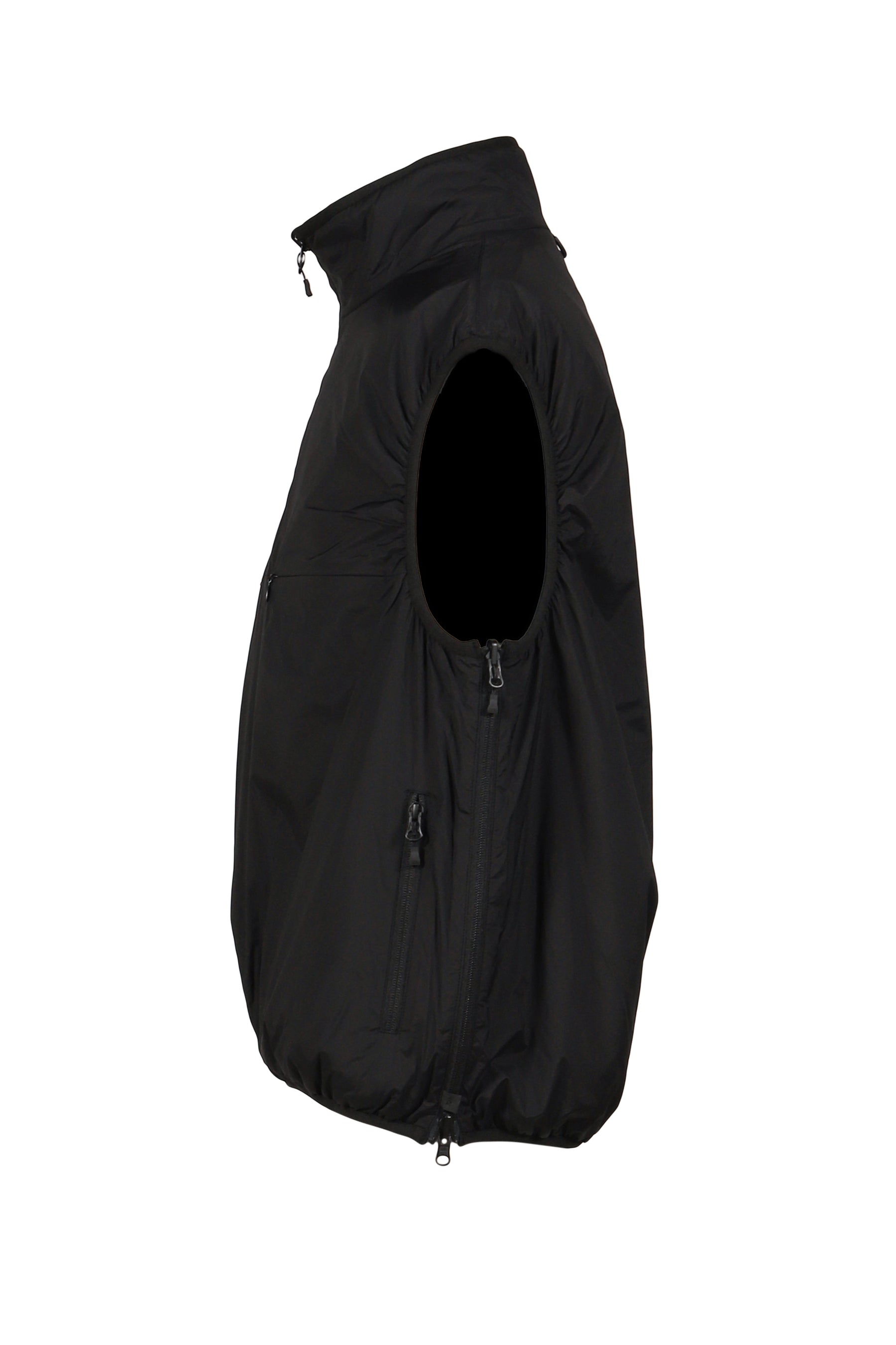 TECH REVERSIBLE PULLOVER PUFF VEST / BLK