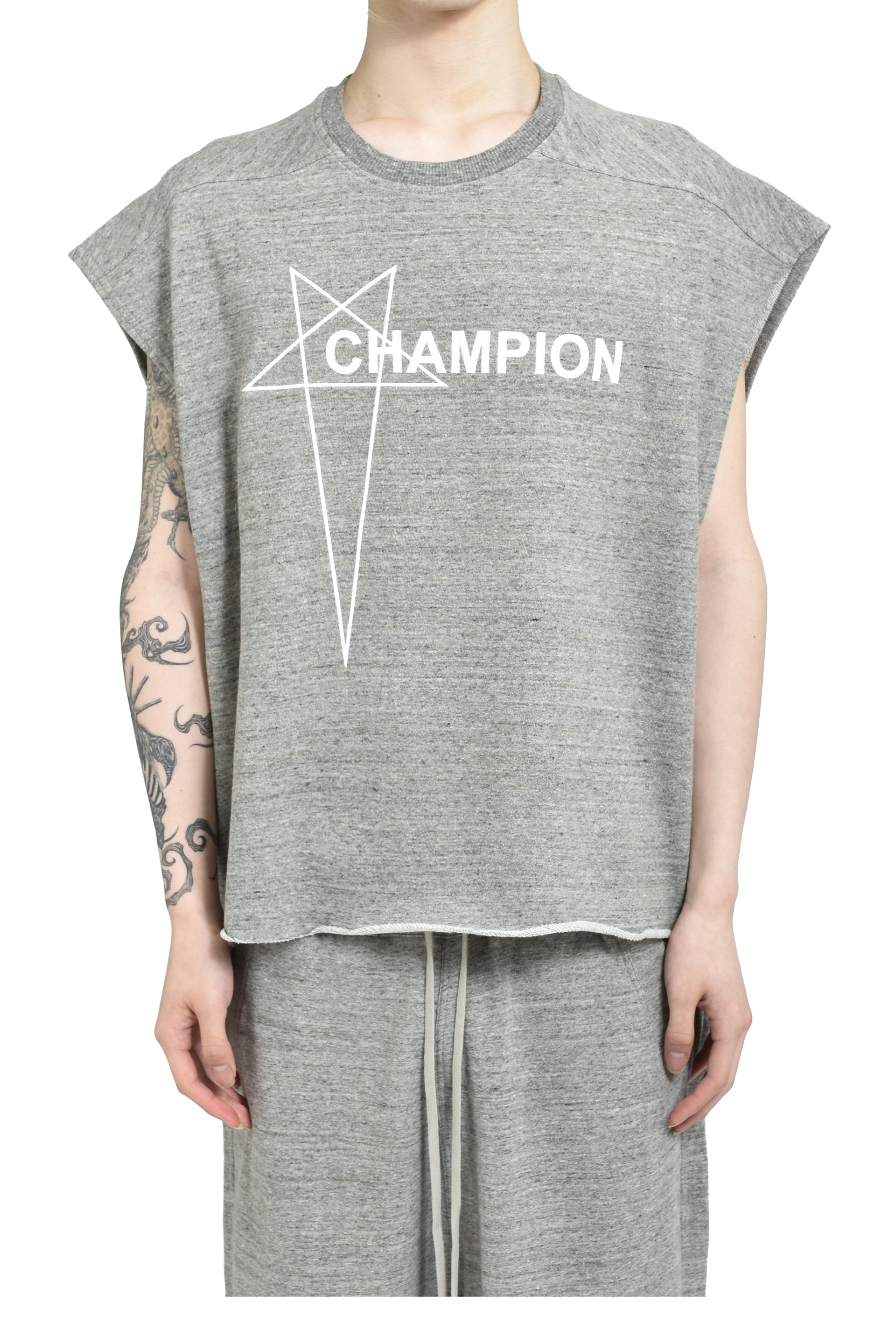 リックオウエンス×チャンピオン　ノースリーブ　XS リックオウエンス×チャンピオン ノースリーブ XS リックオウエンス