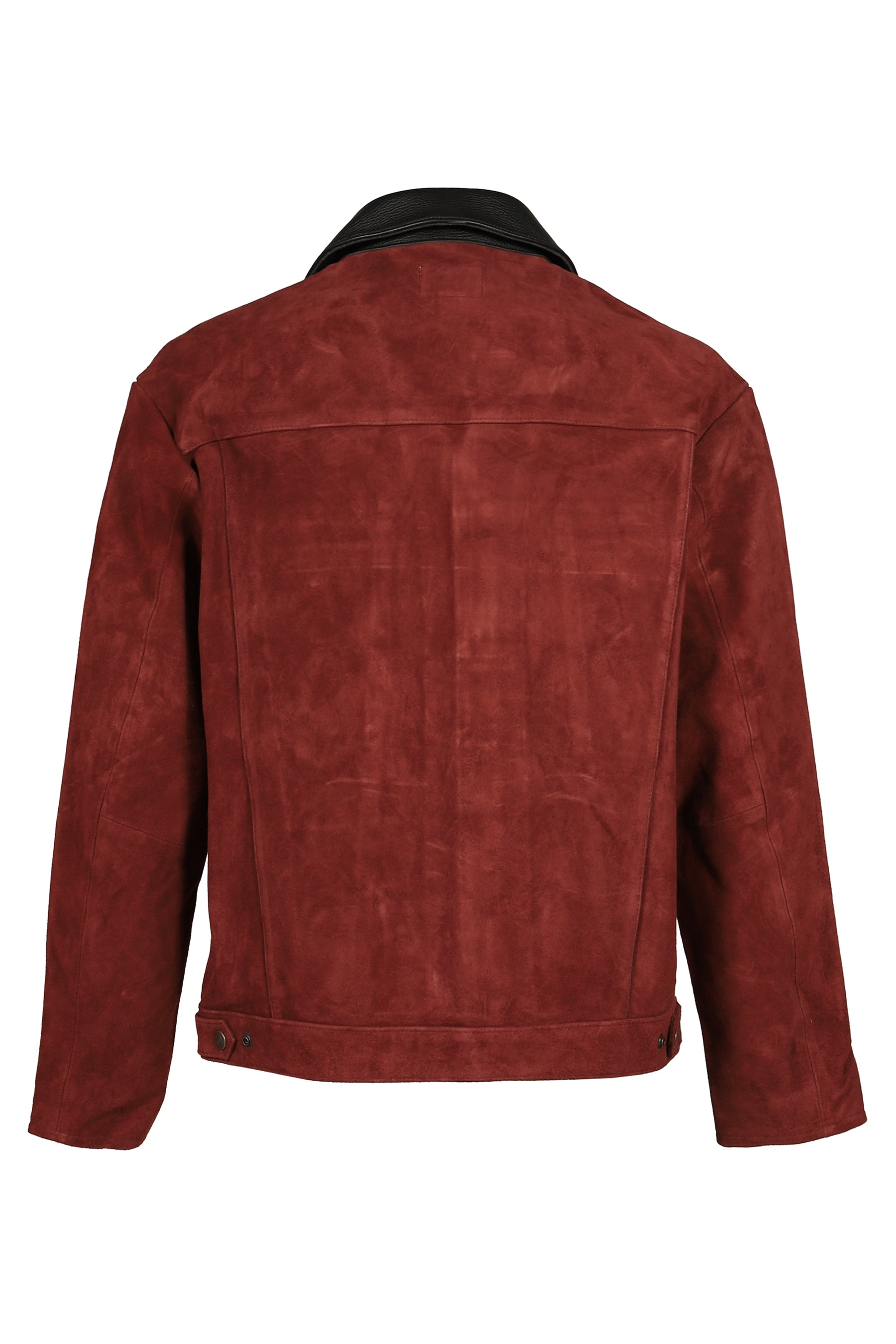 SUEDE TRUCKER JACKET / WINE