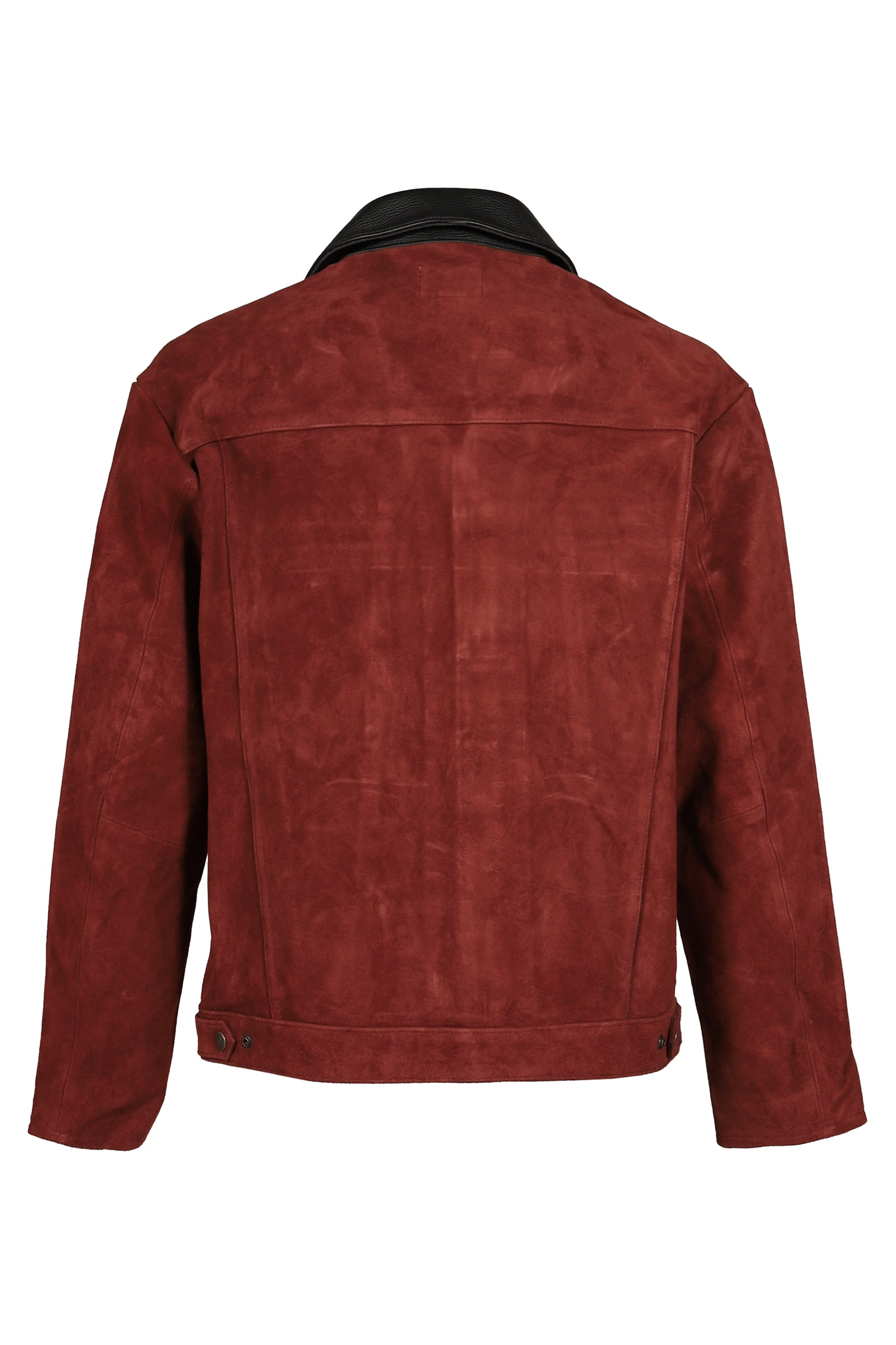 SUEDE TRUCKER JACKET / WINE