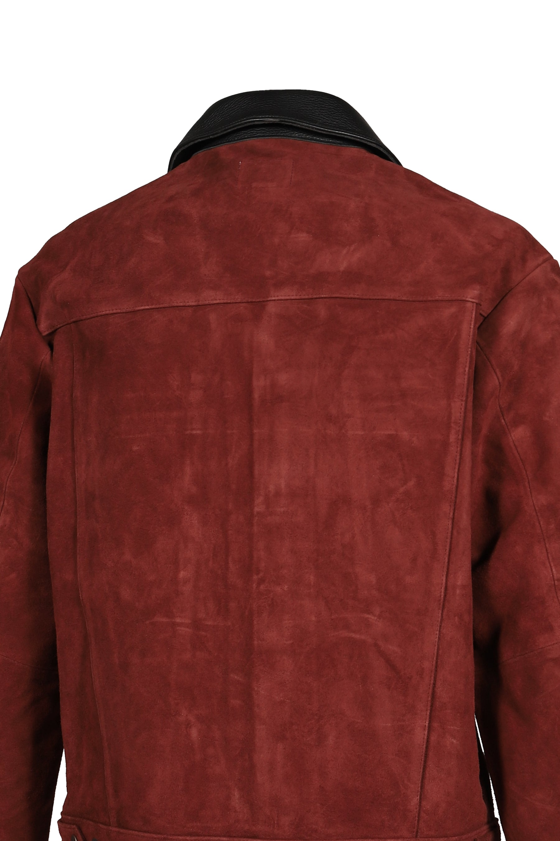 SUEDE TRUCKER JACKET / WINE
