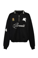 HALF ZIP SWEAT / BLK
