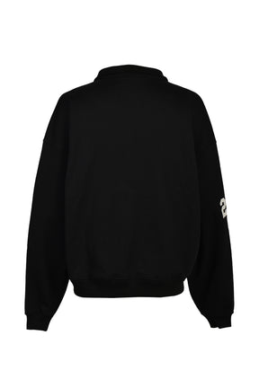 HALF ZIP SWEAT / BLK