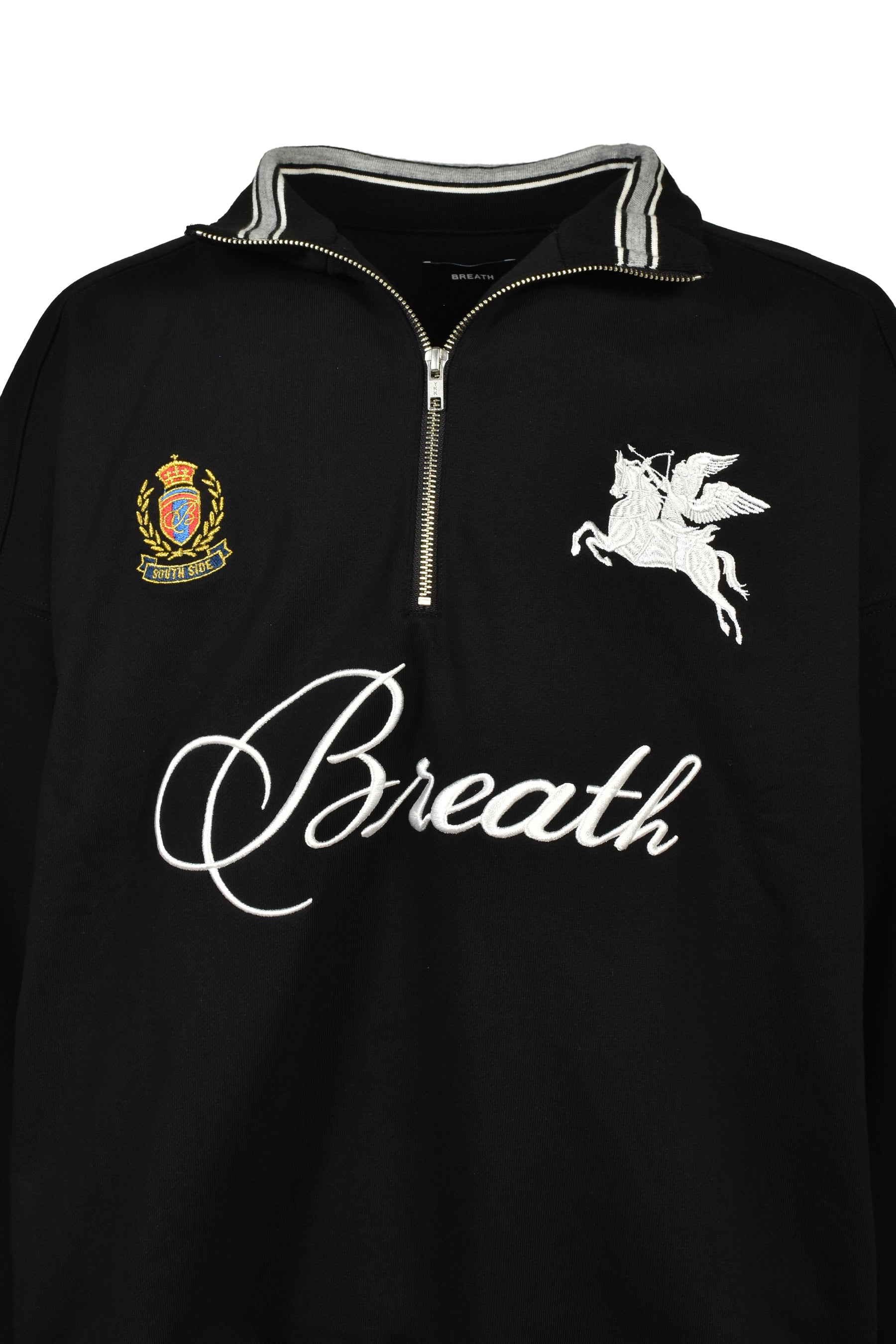 HALF ZIP SWEAT / BLK