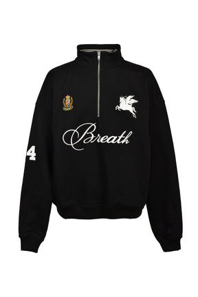 HALF ZIP SWEAT / BLK