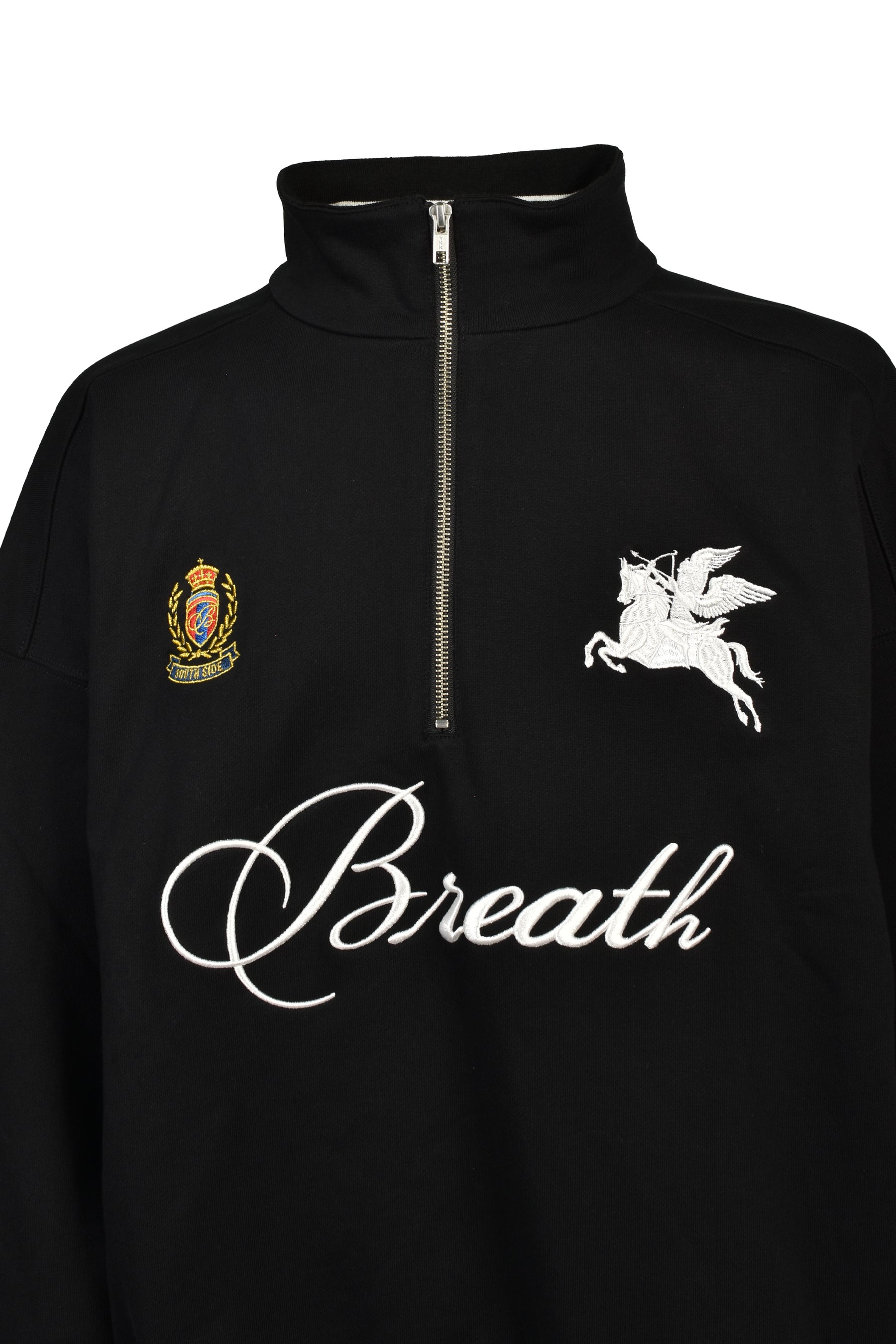 HALF ZIP SWEAT / BLK