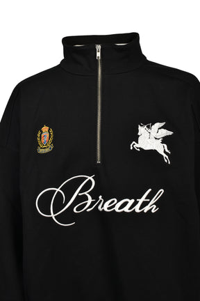 HALF ZIP SWEAT / BLK