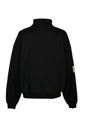 HALF ZIP SWEAT / BLK
