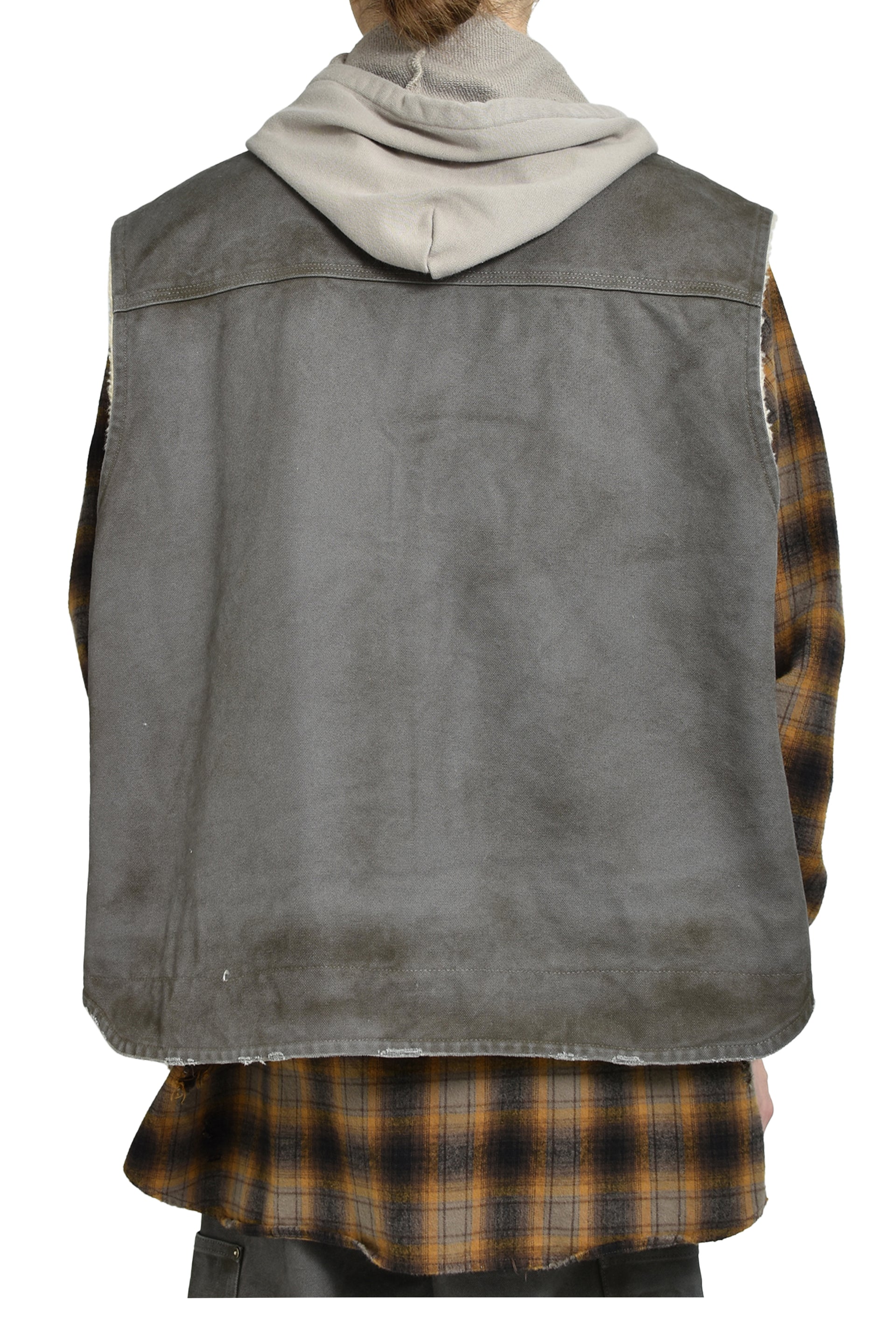 BORO BOA LINING DUCK VEST / GRY