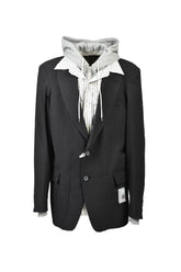 TRIPLE LAYERED BLAZER / BLK