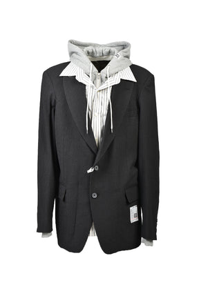 TRIPLE LAYERED BLAZER / BLK