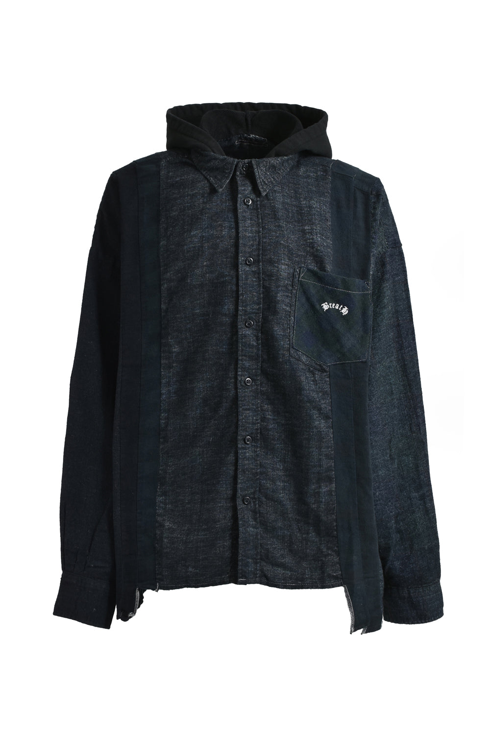 7 CUTS WIDE SHIRT W/HOOD / BLK