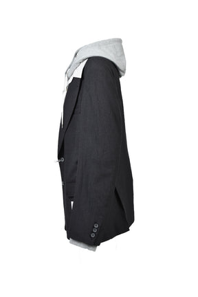 TRIPLE LAYERED BLAZER / BLK