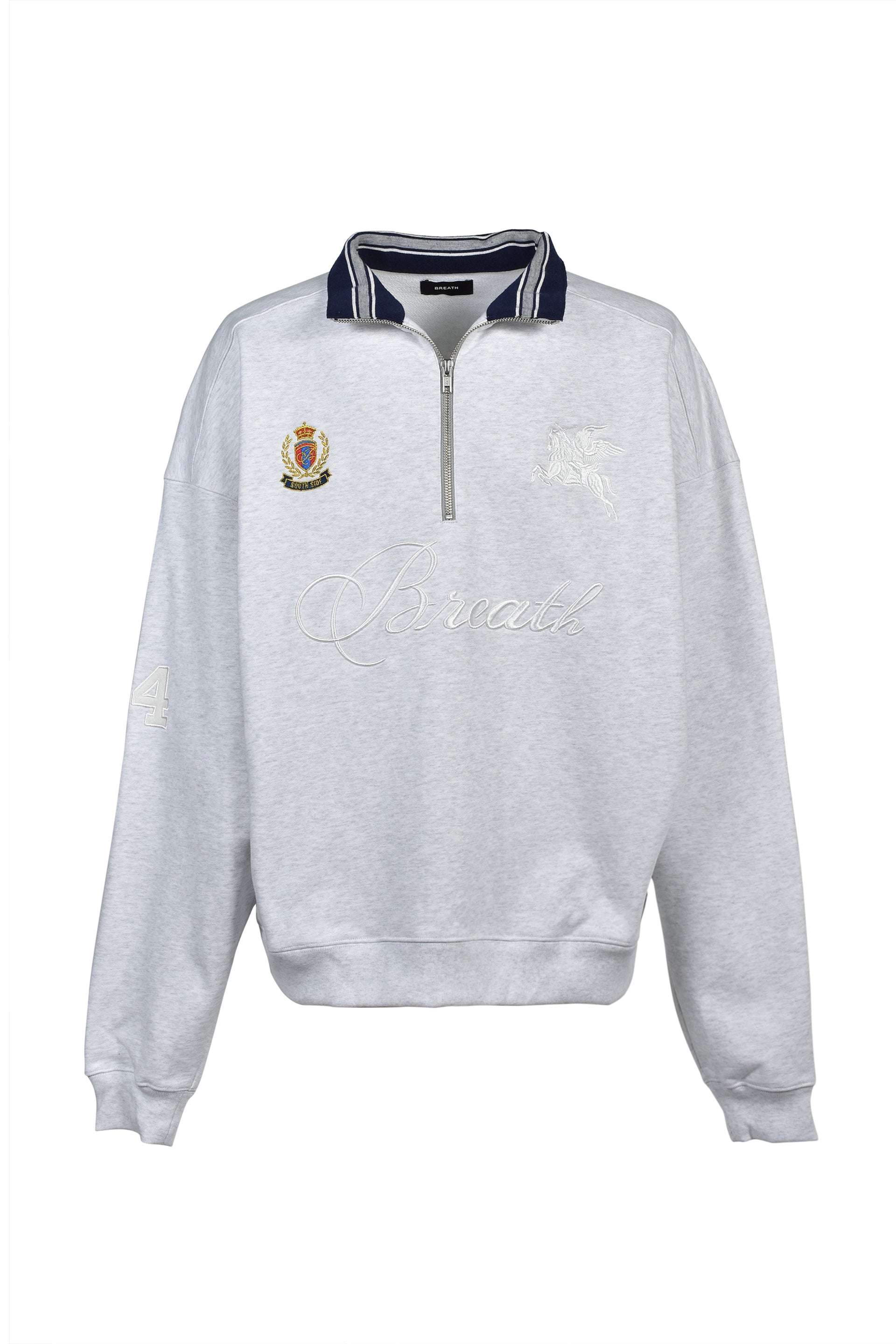 HALF ZIP SWEAT / GRY