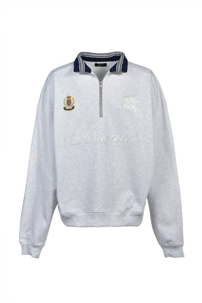 HALF ZIP SWEAT / GRY