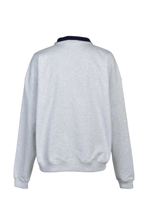 HALF ZIP SWEAT / GRY